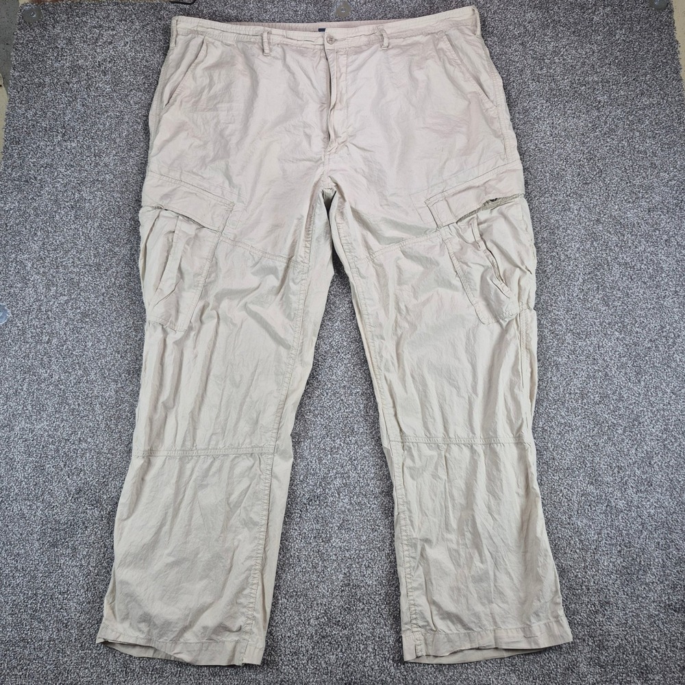 Vintage Polo Ralph Lauren Paratrooper Pants Mens 44B Beige Cargo Utility Cotton